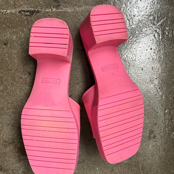 Coach Pink Slide Sandals Modern Minimalist Design - Picture 5 of 6